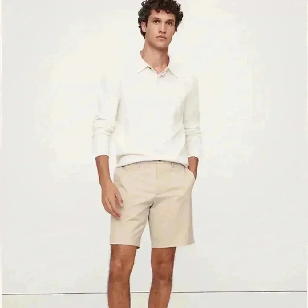 Banana Republic Khaki Flat Front Shorts